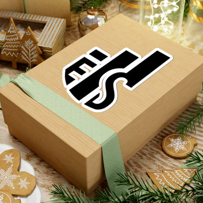 Minimalist Monogram Sticker - Black 'ES' Kiss-Cut Vinyl Decal