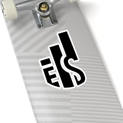 Minimalist Monogram Sticker - Black 'ES' Kiss-Cut Vinyl Decal