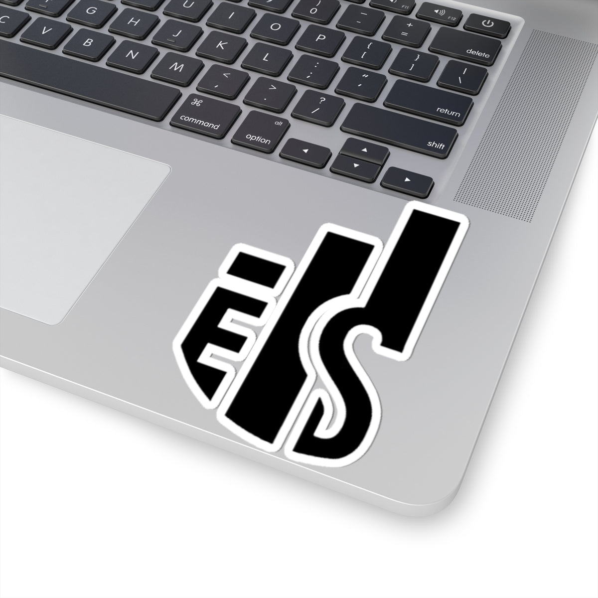 Minimalist Monogram Sticker - Black 'ES' Kiss-Cut Vinyl Decal