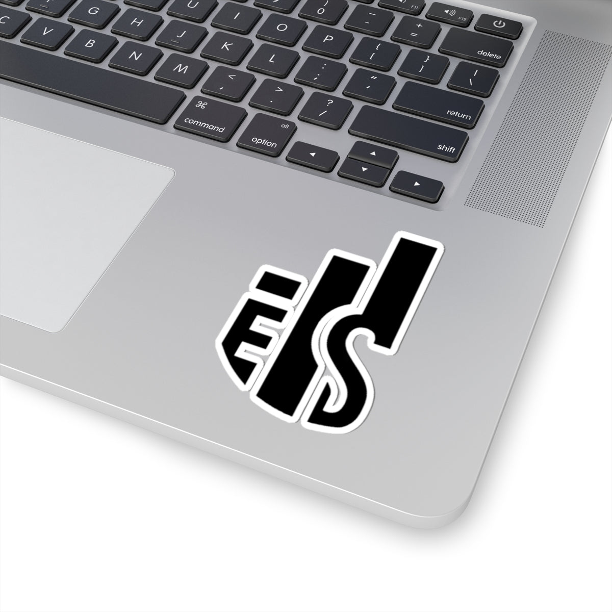 Minimalist Monogram Sticker - Black 'ES' Kiss-Cut Vinyl Decal