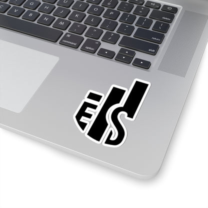 Minimalist Monogram Sticker - Black 'ES' Kiss-Cut Vinyl Decal